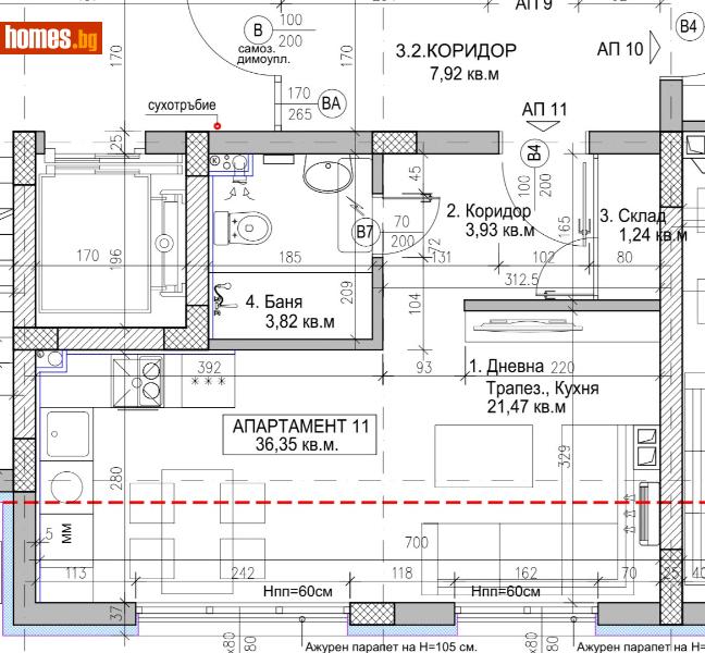 Едностаен, 43m² - Кв. Модерно Предградие, София - Апартамент за продажба - ДЮЛГЕРОВА БГ ЕООД - 110724358