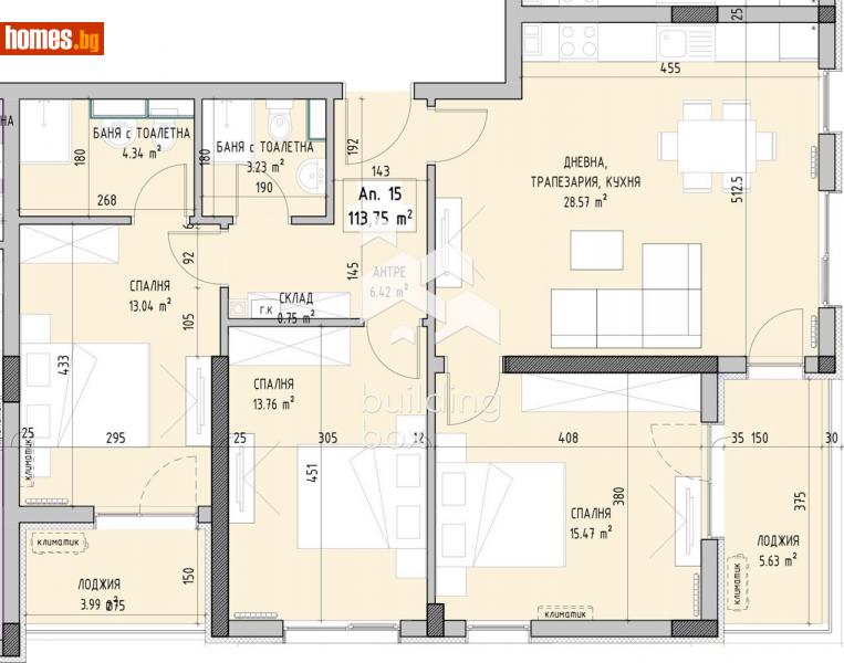 Четиристаен, 134m² - Кв. Малинова Долина, София - Апартамент за продажба - Билдинг Бокс - 110784113