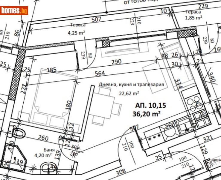 Двустаен, 45m² - Кв. Кършияка, Пловдив - Апартамент за продажба - Кристал - 110806925