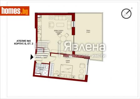 Двустаен, 107m² - Апартамент за продажба - 110818377