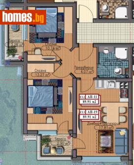Тристаен, 90m² - Апартамент за продажба - 110819237