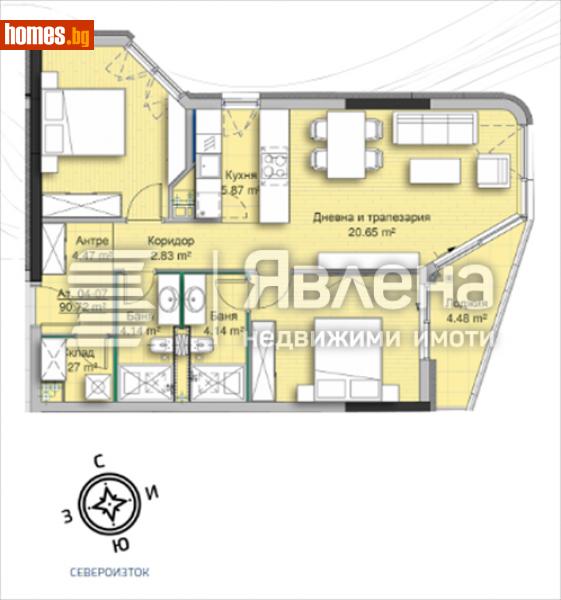 Тристаен, 111m² - Кв. Кръстова Вада, София - Апартамент за продажба - ЯВЛЕНА - 110833459