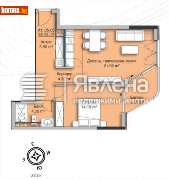 Двустаен, 81m² - Кв. Кръстова Вада, София - Апартамент за продажба - ЯВЛЕНА - 110833479