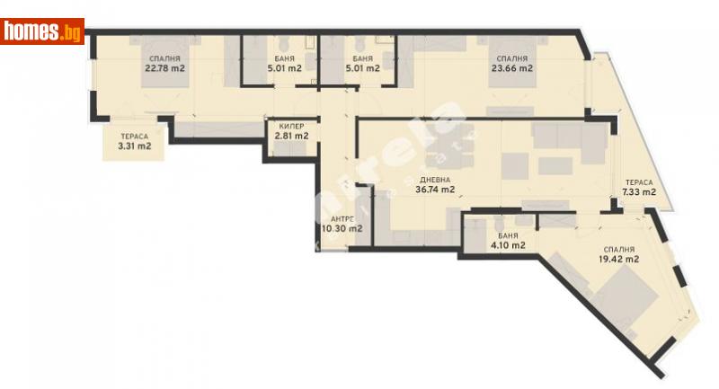 Четиристаен, 181m² - София, София - град - Апартамент за продажба - МИРЕЛА - 110849675