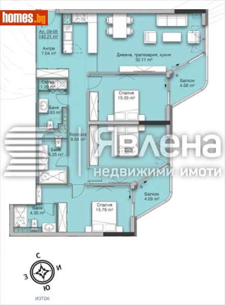 Четиристаен, 174m² - Кв. Кръстова Вада, София - Апартамент за продажба - ЯВЛЕНА - 110849834