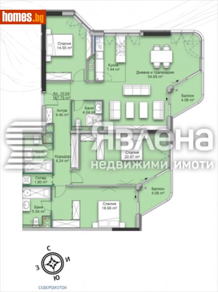 Четиристаен, 205m² - Кв. Кръстова Вада, София - Апартамент за продажба - ЯВЛЕНА - 110849843