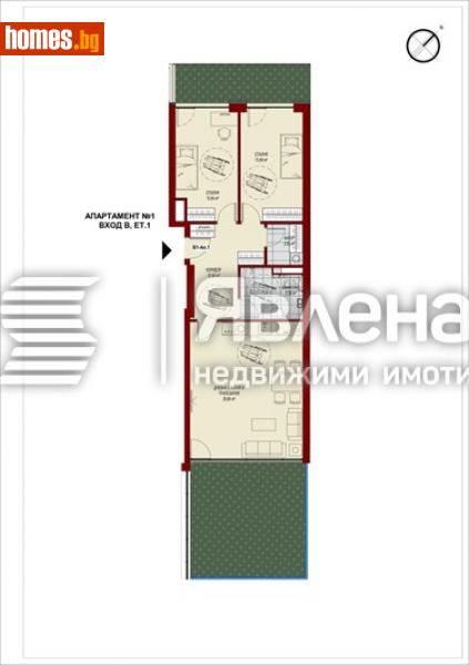 Тристаен, 130m² - Жк. Сердика, София - Апартамент за продажба - ЯВЛЕНА - 110849953