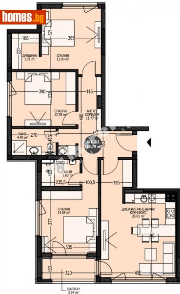 Четиристаен, 134m² - София, София - град - Апартамент за продажба - МИРЕЛА - 110864529