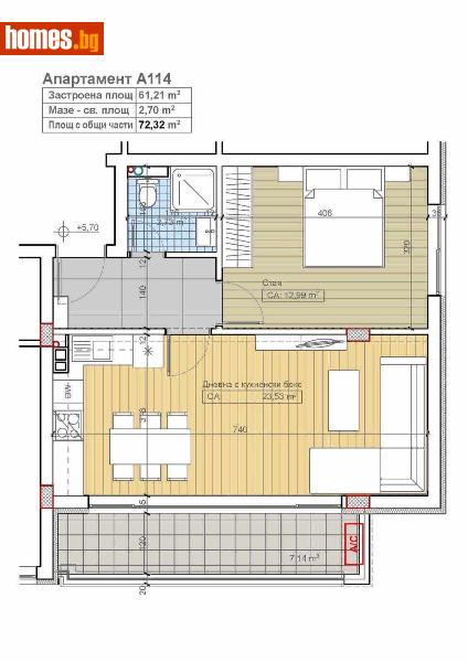 Двустаен, 72m² - Кв. Бояна, София - Апартамент за продажба - Sofia dnes Real Estate EOOD - 110865215