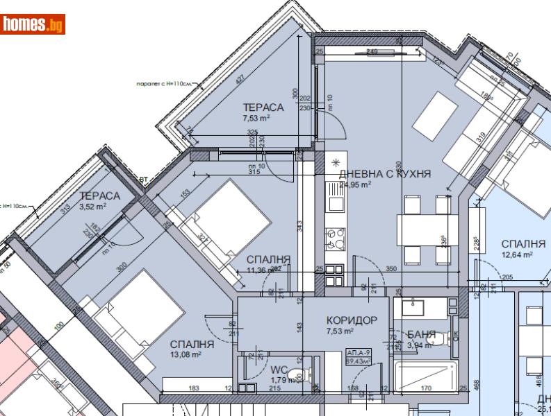 Тристаен, 107m² - Жк. Овча Купел 2, София - Апартамент за продажба - К - КОНСУЛТ  - 110865652