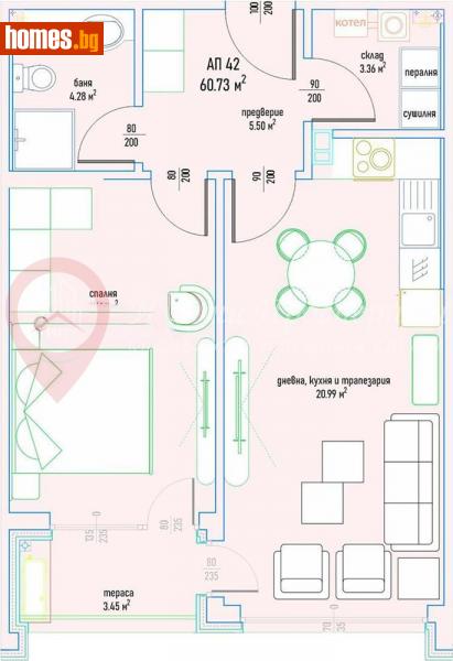 Двустаен, 75m² - Кв. Малинова Долина, София - Апартамент за продажба - Имоти Просперити - 110880114