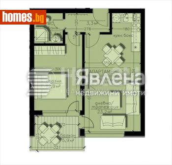 Двустаен, 65m² - Апартамент за продажба - 110881358