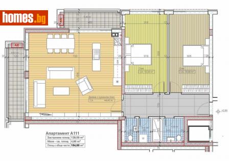 Тристаен, 154m² - Апартамент за продажба - 110899737