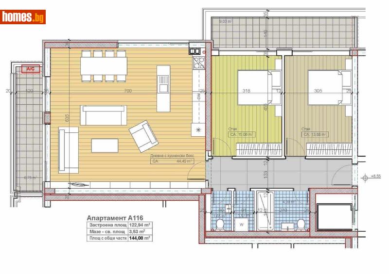 Тристаен, 144m² - Кв. Бояна, София - Апартамент за продажба - Sofia dnes Real Estate EOOD - 110899743