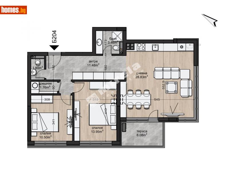 Тристаен, 106m² - Жк. Овча Купел, София - Апартамент за продажба - МИРЕЛА - 110911494