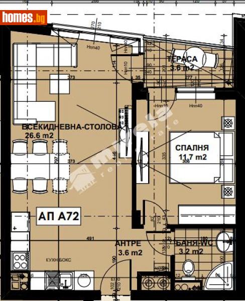 Двустаен, 69m² - Кв. Кръстова Вада, София - Апартамент за продажба - МИРЕЛА - 111050028