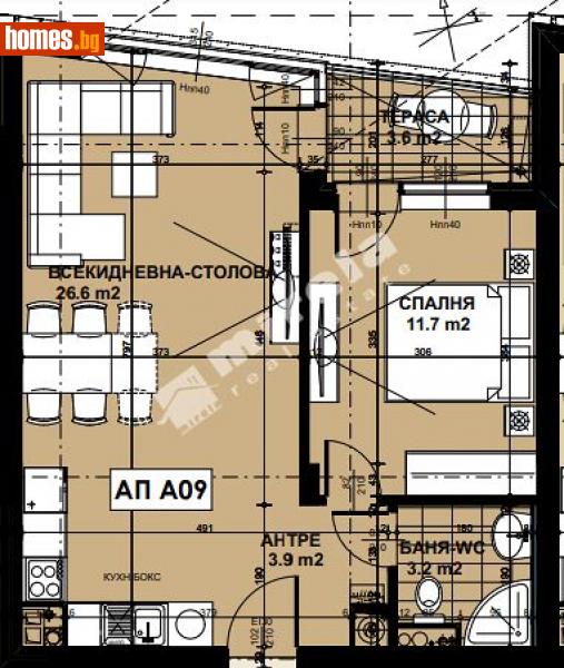 Двустаен, 69m² - Кв. Кръстова Вада, София - Апартамент за продажба - МИРЕЛА - 111050042