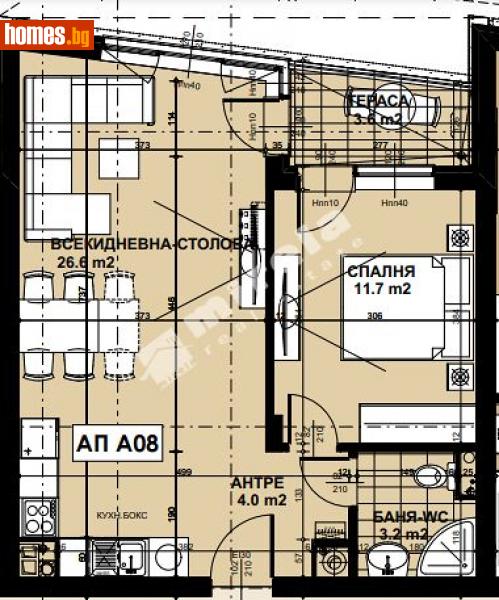 Двустаен, 69m² - Кв. Кръстова Вада, София - Апартамент за продажба - МИРЕЛА - 111050072