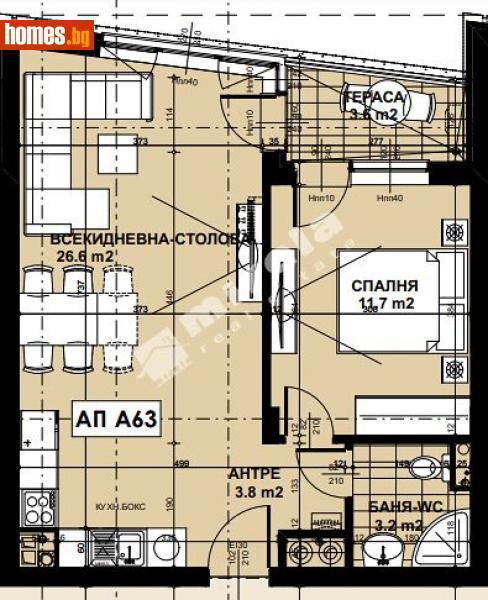 Двустаен, 69m² - Кв. Кръстова Вада, София - Апартамент за продажба - МИРЕЛА - 111050128