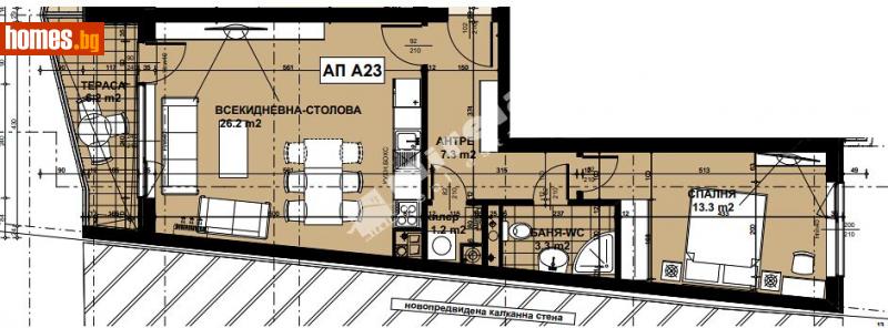 Двустаен, 81m² - Кв. Кръстова Вада, София - Апартамент за продажба - МИРЕЛА - 111050198