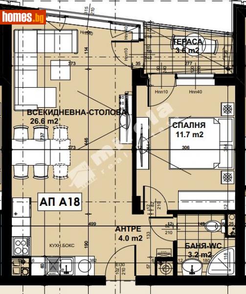 Двустаен, 69m² - Кв. Кръстова Вада, София - Апартамент за продажба - МИРЕЛА - 111050205