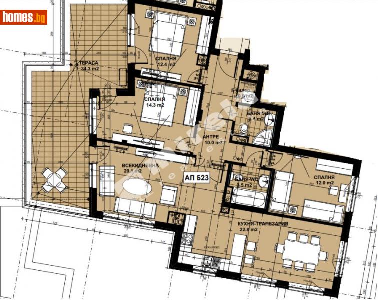 Четиристаен, 183m² - Кв. Кръстова Вада, София - Апартамент за продажба - МИРЕЛА - 111050255