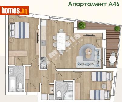 Тристаен, 113m² - Апартамент за продажба - 111050284