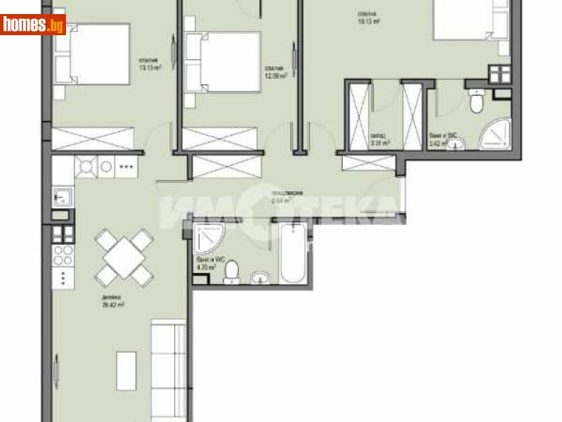 Многостаен, 136m² - София, София - град - Апартамент за продажба - ИМОТЕКА АД - 111066761