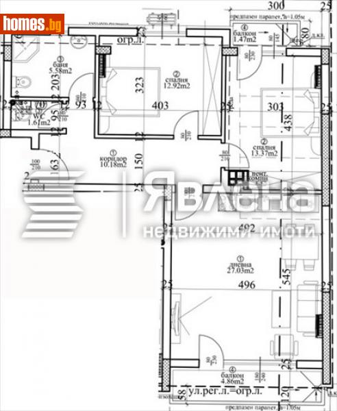 Тристаен, 123m² -  Център, Варна - Апартамент за продажба - ЯВЛЕНА - 111110967