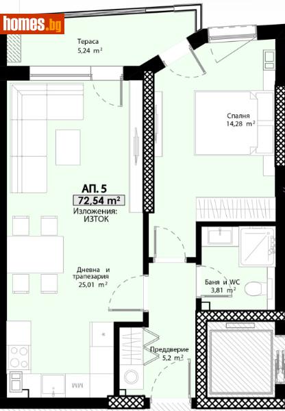 Двустаен, 72m² - Жк. Христо Смирненски, Пловдив - Апартамент за продажба - Deluxe Homes - 111136501