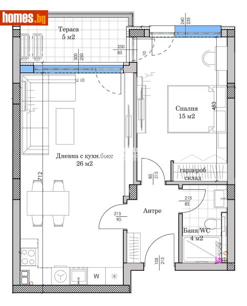 Двустаен, 72m² - Кв. Остромила, Пловдив - Апартамент за продажба - КОНДОР НЕДВИЖИМИ ИМОТИ - 111156474