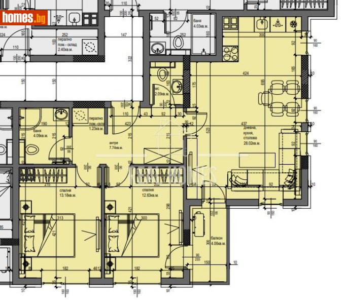 Тристаен, 101m² - Жк. Христо Смирненски, Пловдив - Апартамент за продажба - Real Homes - 111178864