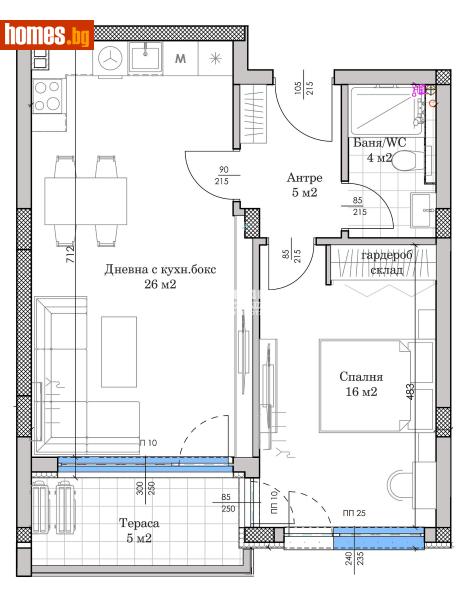 Двустаен, 73m² - Кв. Остромила, Пловдив - Апартамент за продажба - КОНДОР НЕДВИЖИМИ ИМОТИ - 111192910