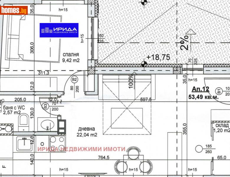 Двустаен, 54m² - Жк. Надежда 4, София - Апартамент за продажба - Ирида - 111204319