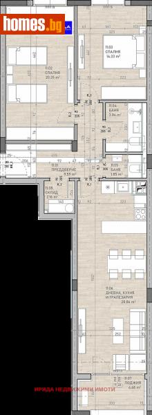 Тристаен, 124m² - Жк. Сухата Река, София - Апартамент за продажба - Ирида - 111204427