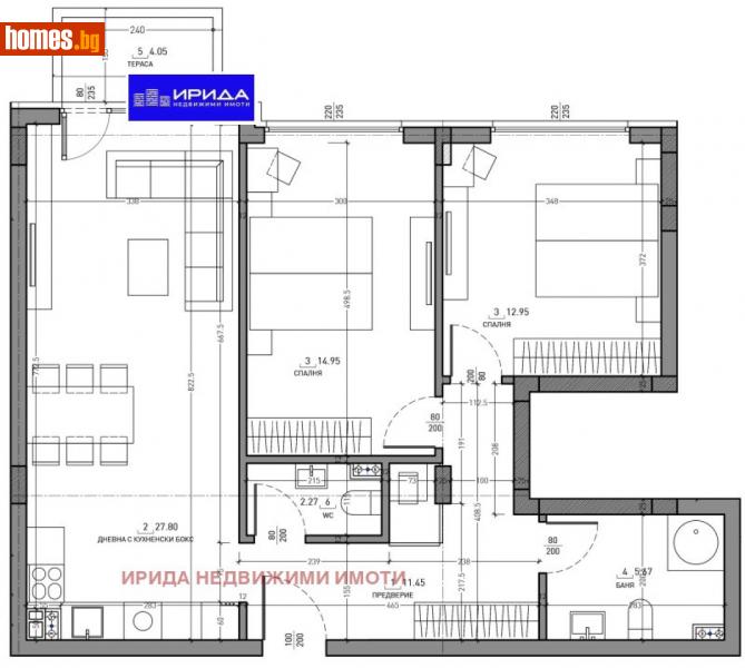 Тристаен, 108m² - Кв. Малинова Долина, София - Апартамент за продажба - Ирида - 111204803