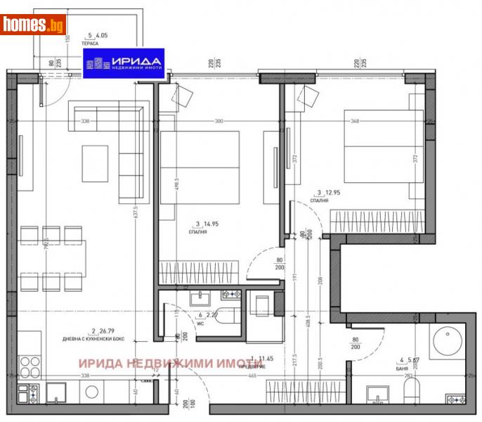 Тристаен, 108m² - Кв. Малинова Долина, София - Апартамент за продажба - Ирида - 111204829