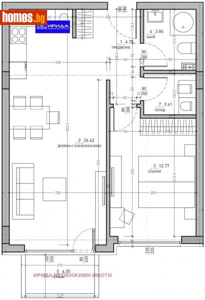 Двустаен, 76m² - Кв. Малинова Долина, София - Апартамент за продажба - Ирида - 111204832