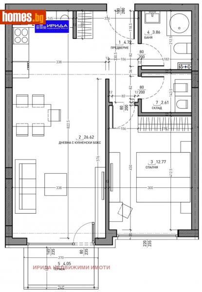 Двустаен, 76m² - Кв. Малинова Долина, София - Апартамент за продажба - Ирида - 111204845