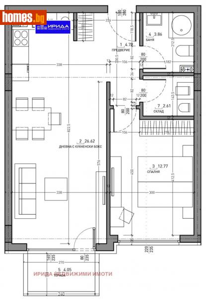 Двустаен, 76m² - Кв. Малинова Долина, София - Апартамент за продажба - Ирида - 111204868