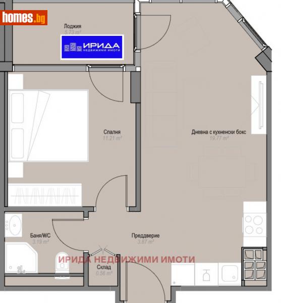 Двустаен, 61m² -  Оборище, София - Апартамент за продажба - Ирида - 111205100