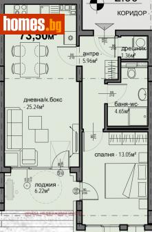 Двустаен, 73m² - Апартамент за продажба - 111205799