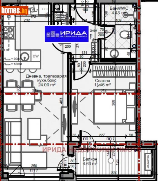 Двустаен, 67m² - Жк. Младост 4, София - Апартамент за продажба - Ирида - 111206262