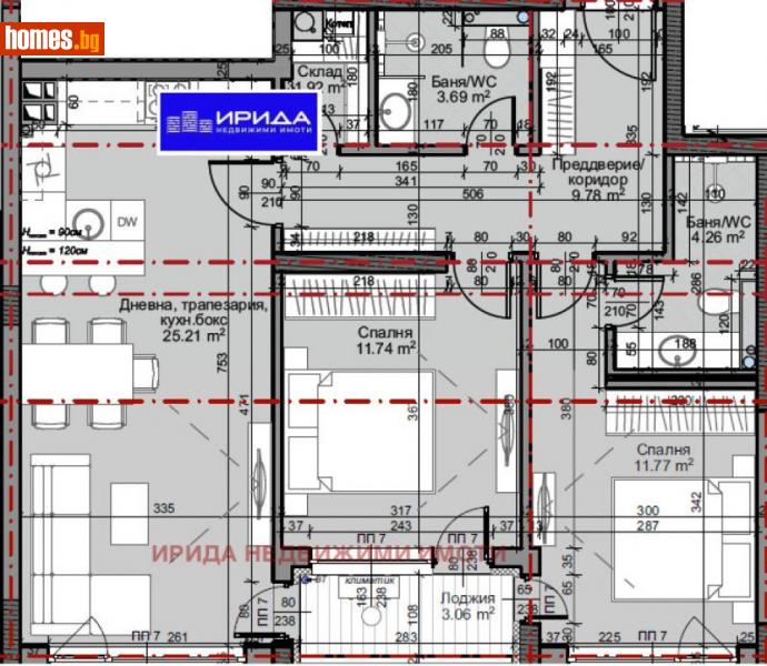 Тристаен, 99m² - Жк. Младост 4, София - Апартамент за продажба - Ирида - 111206334