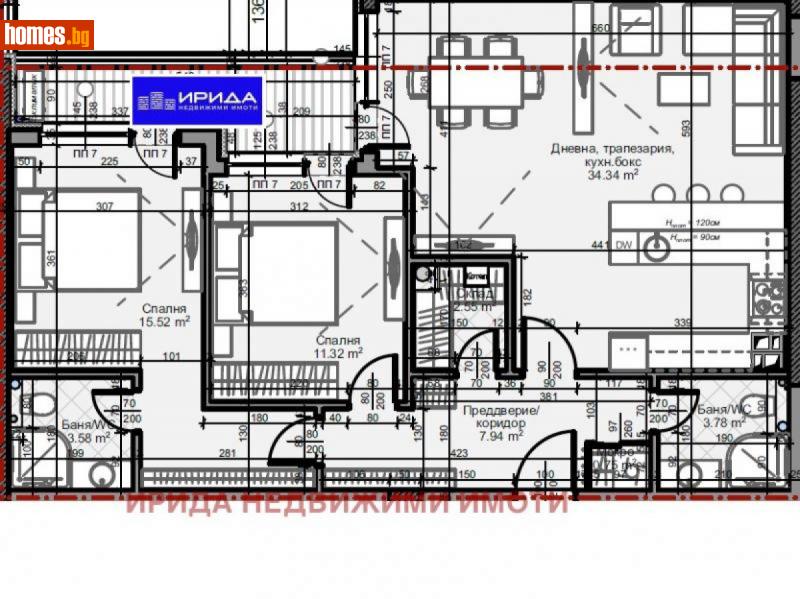 Тристаен, 113m² - Жк. Младост 4, София - Апартамент за продажба - Ирида - 111206414