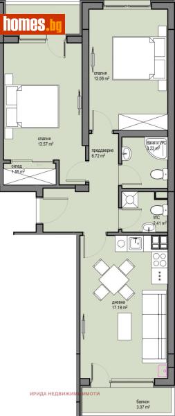 Тристаен, 83m² - Жк. Красна Поляна, София - Апартамент за продажба - Ирида - 111206495