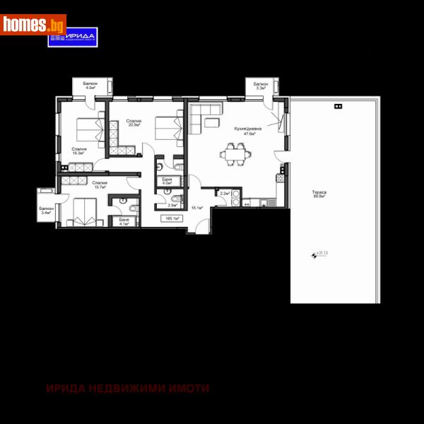 Четиристаен, 236m² - Жк. Красно Село, София - Апартамент за продажба - Ирида - 111206819