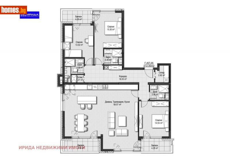 Многостаен, 213m² - Кв. Витоша, София - Апартамент за продажба - Ирида - 111207051