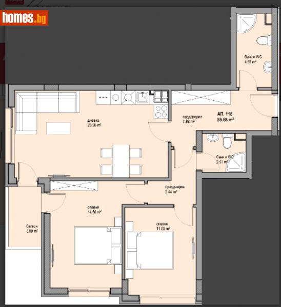 Тристаен, 104m² - Жк. Люлин 8, София - Апартамент за продажба - Ирида - 111207647