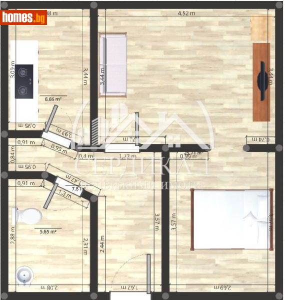 Едностаен, 50m² - Жк. Банишора, София - Апартамент за продажба - СЕРДИКА 1 НЕДВИЖИМИ ИМОТИ ЕООД - 111246926